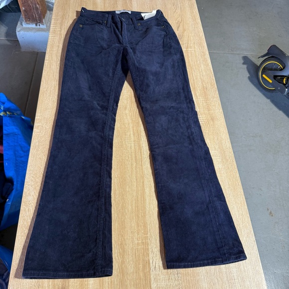 Gap Dark Blue Baby Bootcut Midrise Corduroy Pants High Stretch Size 0 / 25 NWT - Picture 1 of 6
